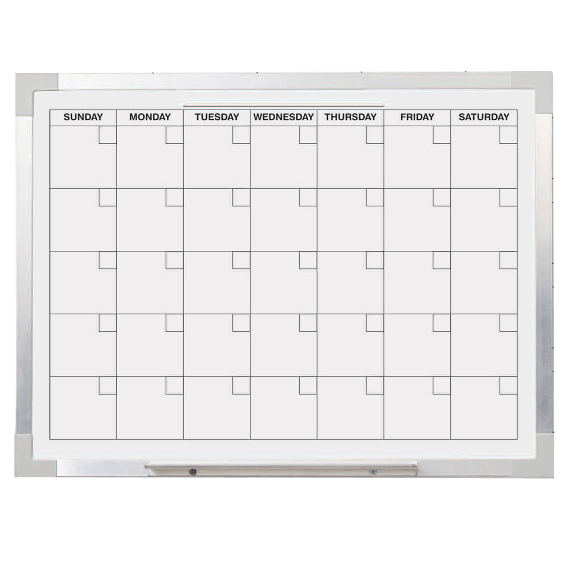 Aluminum Framed Magnetic Calendar Board, 18" x 24"